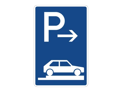 VZ 315-87 Parken auf Gehwegen Ende