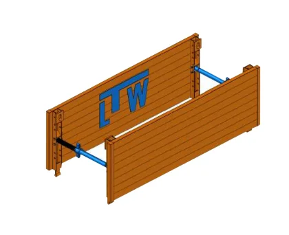 Verbaubox Minibox 3 x 1,0 m, Stahl, Aufsatzbox