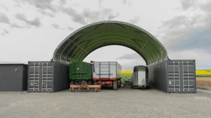 Container Überdachung FLEXTOP 10x12 m