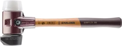 Simplex-Schonhammer, mit Standfuß, Gummi/Nylon, 60 mm