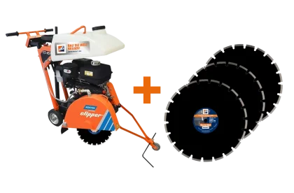 Aktion Norton Clipper Fugenschneider CS451 „BAU DIE WELT BESSER“-EDITION mit Norton Diamantscheibe 450 mm Asphalt