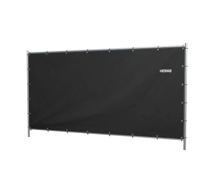 HERAS Bauzaunplane B2, feuerhemmend, schwarz, 50 m