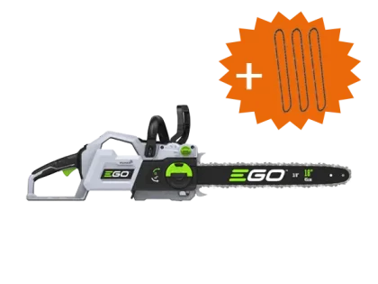 Paket-Aktion: EGO Akku-Motorsäge CS1814E + 3x Ersatzkette