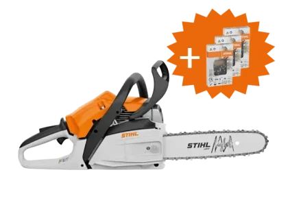 Paket-Aktion: STIHL Benzin-Kettensäge MS 162, 30 cm + 3x Ersatzkette