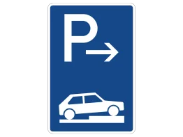 VZ 315-77 Parken auf Gehwegen Ende