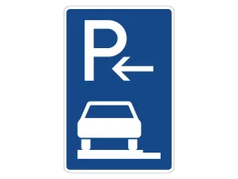 Verkehrszeichen VZ 315-61 Parken auf Gehwegen Anfang