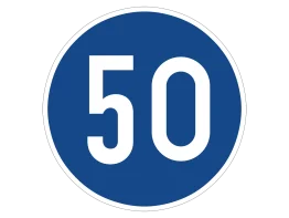 VZ 275-50 Vorgeschriebene Mindestgeschwindigkeit 50 km/h