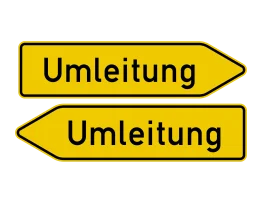 VZ 454-40 Umleitungswegweiser, doppelseitig