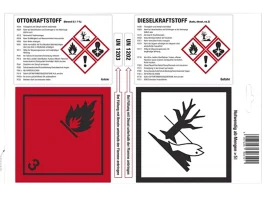 Haftetiketten Otto- und Dieselkraftstoff