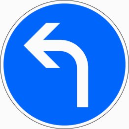 Verkehrszeichen VZ 209-10 Vorgeschriebene Fahrtrichtung links