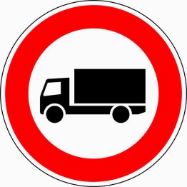 Verkehrszeichen VZ 253 Verbot für Kraftfahrzeuge über 3,5 t