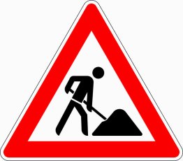 Verkehrszeichen VZ 123 Arbeitsstelle