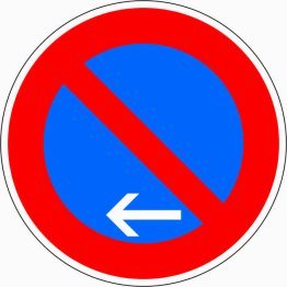 Verkehrszeichen VZ 286-11 Eingeschränktes Haltverbot Ende (Aufstellung links)