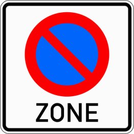 VZ 290.1 Beginn eines eingeschränkten Haltverbots für eine Zone