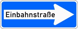 VZ 220-20 Einbahnstraße rechtsweisend