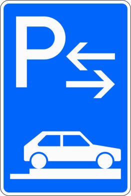 VZ 315-88 Parken auf Gehwegen Mitte