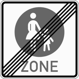 VZ 242.2 Ende einer Fußgängerzone
