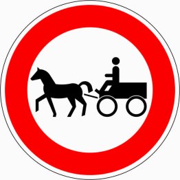 Verkehrszeichen VZ 257-52 Verbot für Gespannfuhrwerke