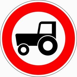 VZ 257-58 Verbot für Kraftfahrzeuge und Züge, die nicht schneller als 25 km/hfahren können oder dürfen