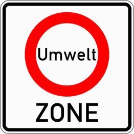 VZ 270.1 Beginn einer Verkehrsverbotszonezur Verminderung schädlicher Luftverunreinigungen in einer Zone