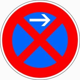 VZ 283-21 Absolutes Haltverbot Anfang (Aufstellung links)