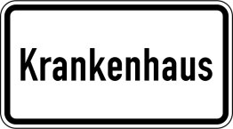 Verkehrszeichen VZ 1012-53 Krankenhaus