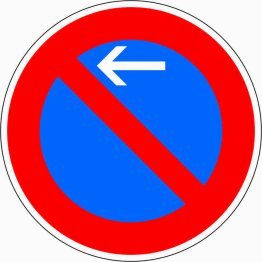 Verkehrszeichen VZ 286-10 Eingeschränktes Haltverbot Anfang (Aufstellung rechts)