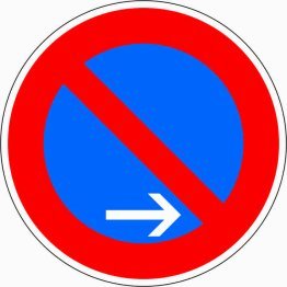 Verkehrszeichen VZ 286-20 Eingeschränktes Haltverbot Ende (Aufstellung rechts)