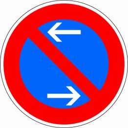 Verkehrszeichen VZ 286-30 Eingeschränktes Haltverbot Mitte (Aufstellung rechts)