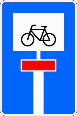 Verkehrszeichen VZ 357-52 Für Radverkehr durchlässige Sackgasse