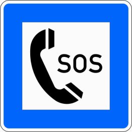Verkehrszeichen VZ 365-51 Notrufsäule