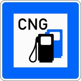 Verkehrszeichen VZ 365-54 Tankstelle mit Erdgas