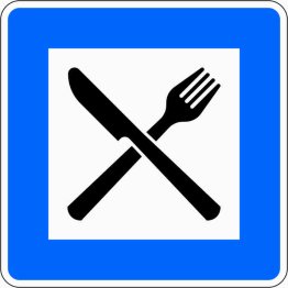 Verkehrszeichen VZ 365-56 Autobahngasthaus