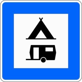 Verkehrszeichen VZ 365-60 Zelt- und Wohnwagenplatz