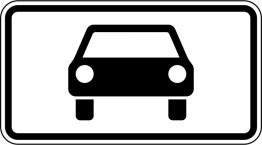 Verkehrszeichen VZ 1010-50 Kraftwagen und sonstige mehrspurige Fahrzeuge