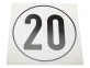 Geschwindigkeitsschild / Aufkleber 20km/h